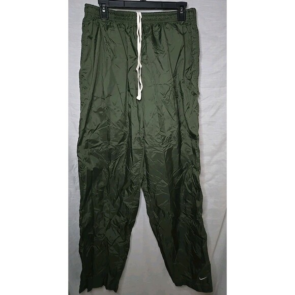 Nike Other - Vintage 90s Nike Pants Men’s XL Green Windbreaker Track Nylon Baggy Loose